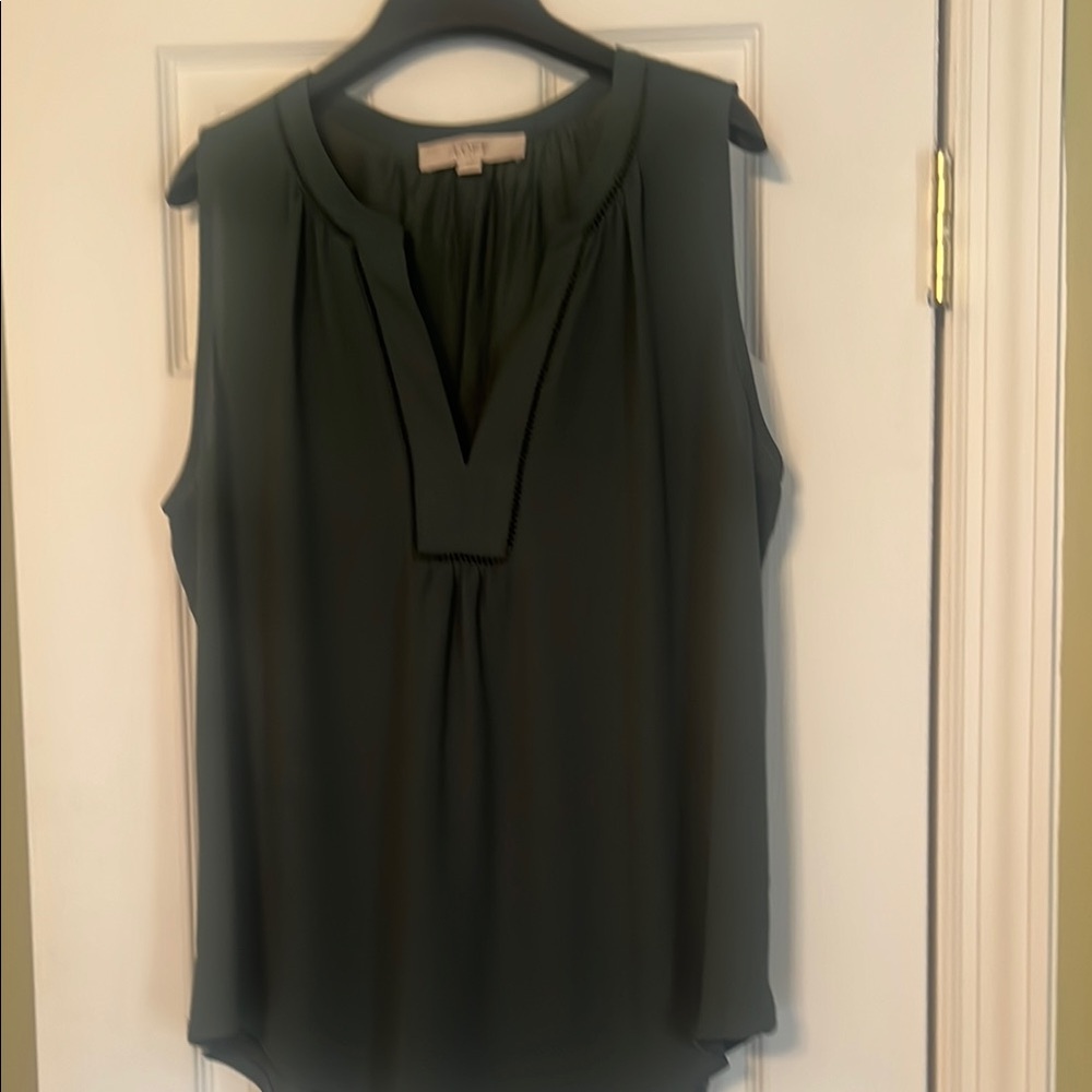 Sleeveless Green Top